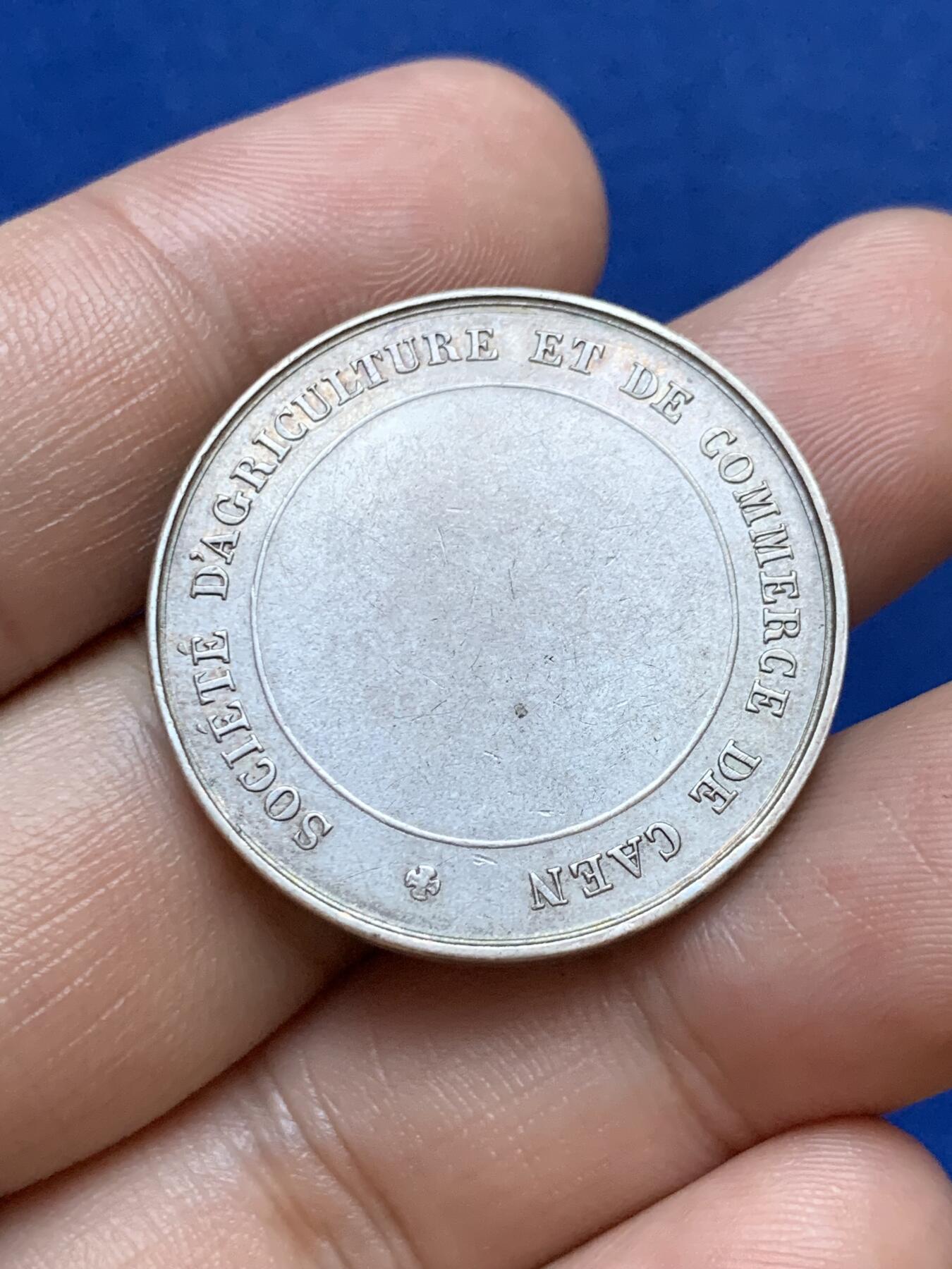 《竞宝斋》第286场-周六， 周日，周一 3场连拍 （全场包邮） 19世纪末法国农业和商业银章 直径31mm 