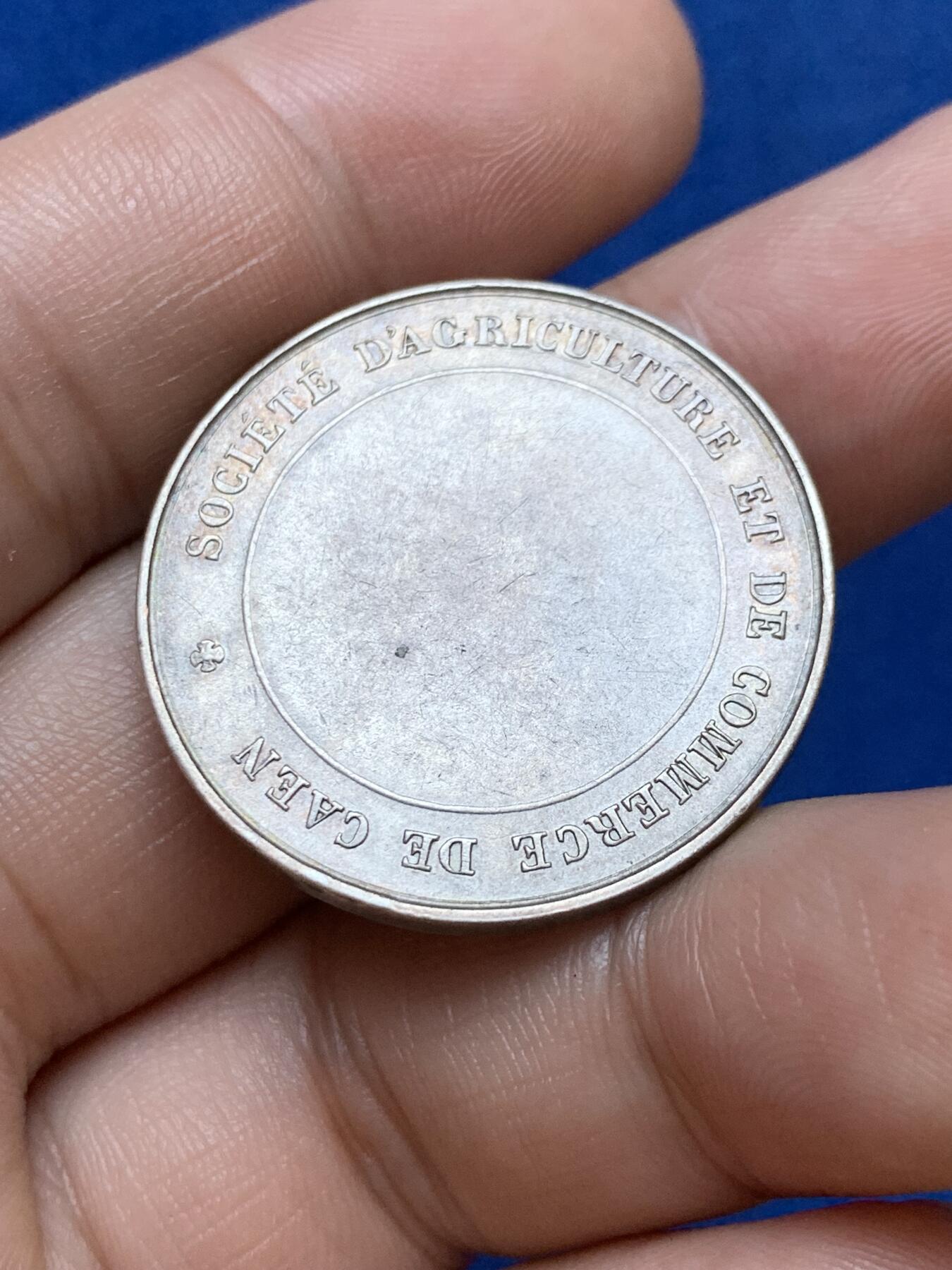 《竞宝斋》第286场-周六， 周日，周一 3场连拍 （全场包邮） 19世纪末法国农业和商业银章 直径31mm 