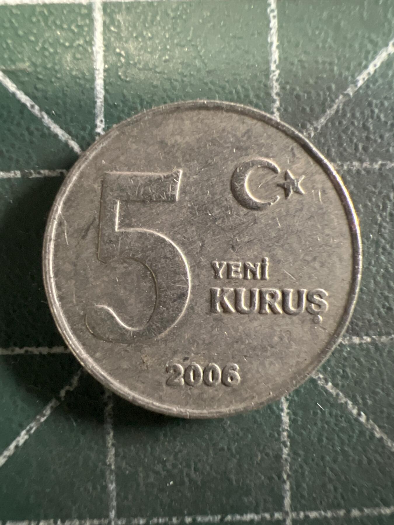 第646期 硬币专场 （无押金，捡漏，全场50包邮，偏远地区除外，接收代拍业务，本店十天发一次货） 土耳其5库鲁