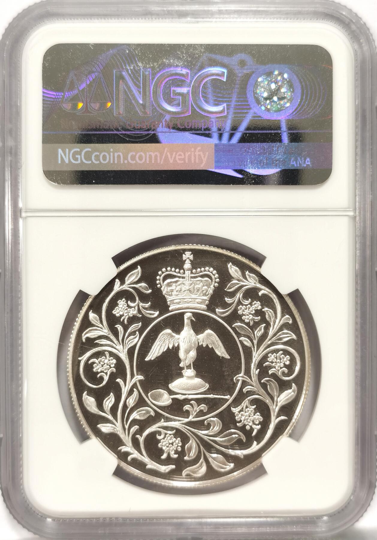 博洋堂世界钱币拍卖第084期（全场包邮） 英国1977年女王登基25周年25便士精制纪念银币NGC-PF69UC，PROOF精制币，顶级高分，获得更高评分数量14枚