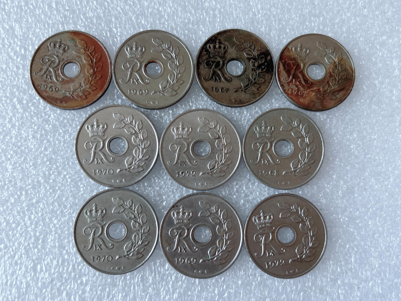 第一海外回流一元起拍收藏 散币专场 第101期 丹麦25欧尔 10枚