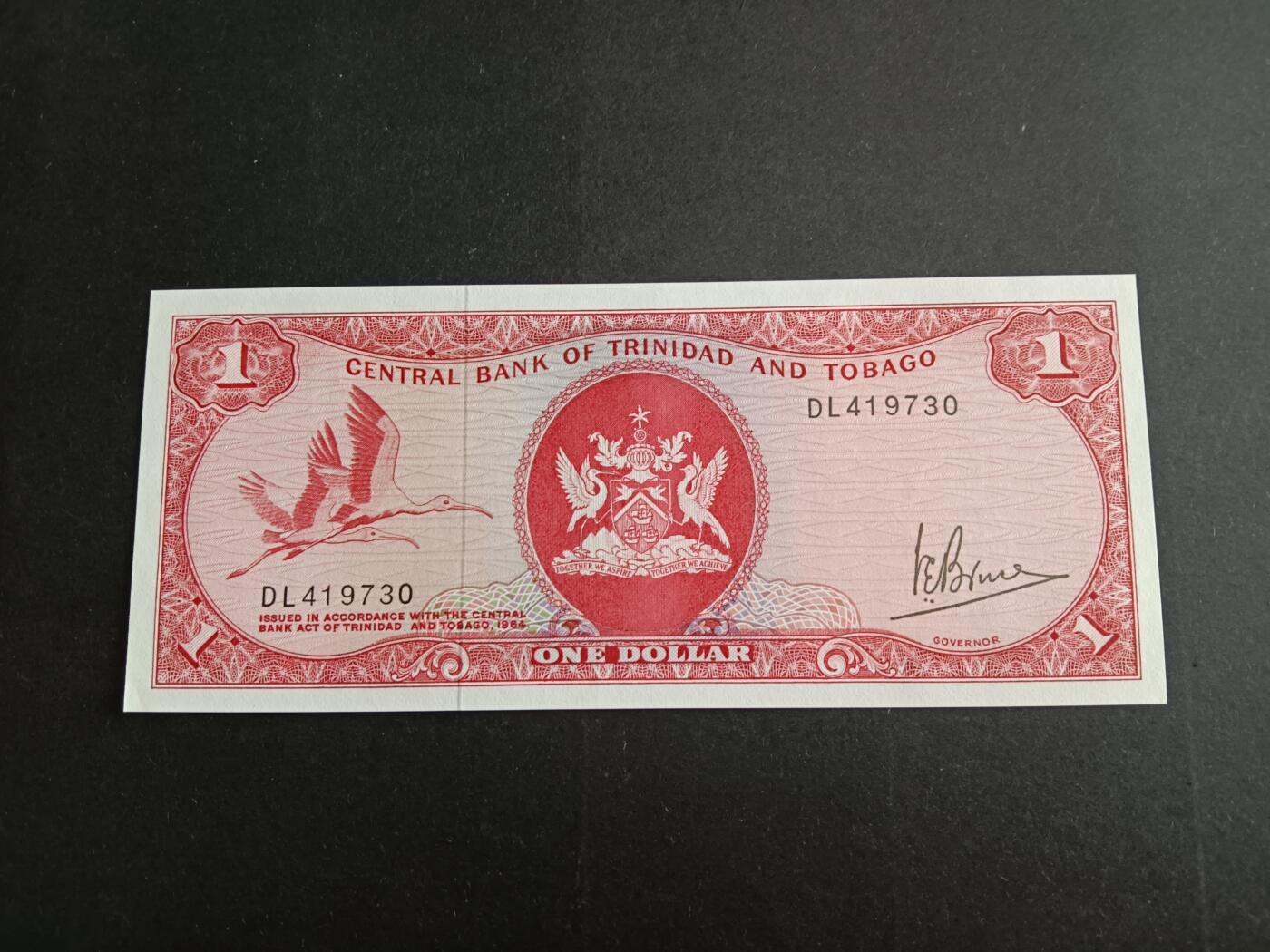 博彦收藏 10月29日 8点钱币专场 千里达 1964年 1元 UNC 