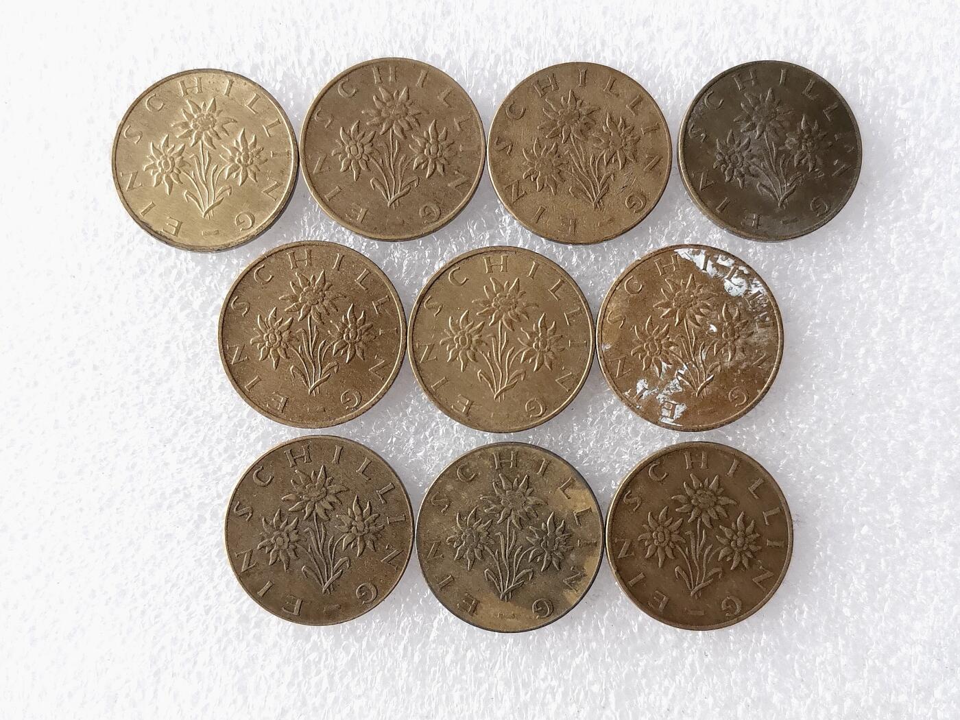 第一海外回流一元起拍收藏 散币专场 第101期 奥地利1先令 10枚