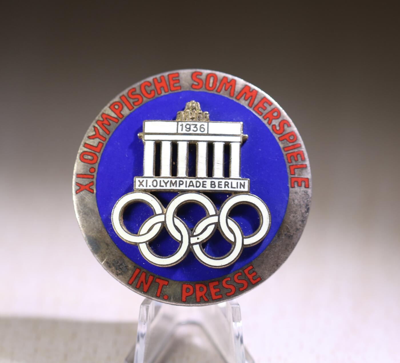 大猫徽章拍卖 第250期 1936年11届夏季奥运会 采访证章