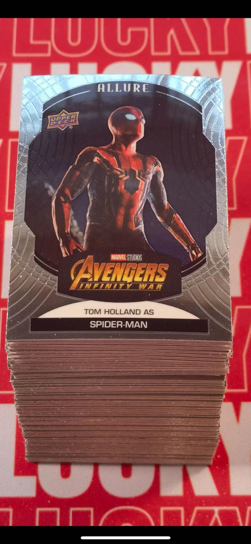 零元拍：2022 UD Marvel Allure 漫威诱惑 小黑钻 全套100张折射镜面base卡 100张一套全 钢铁侠 蜘蛛侠 雷神 绿巨人 黑豹 美队美国队长 黑寡妇 绯红女巫 惊奇队长等 拆几千块难凑一套