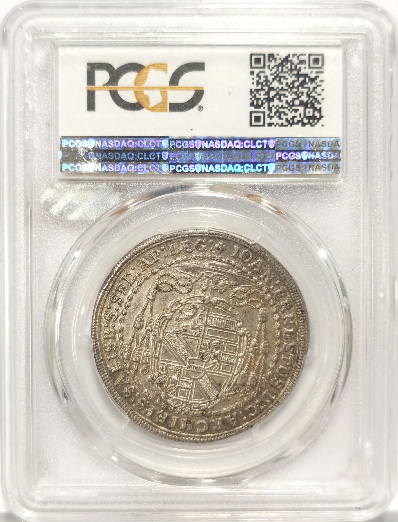 博洋堂世界钱币拍卖第084期（全场包邮） PCGS MS63 神罗奥地利萨尔斯堡1695年主教1/2泰勒 淡金包浆