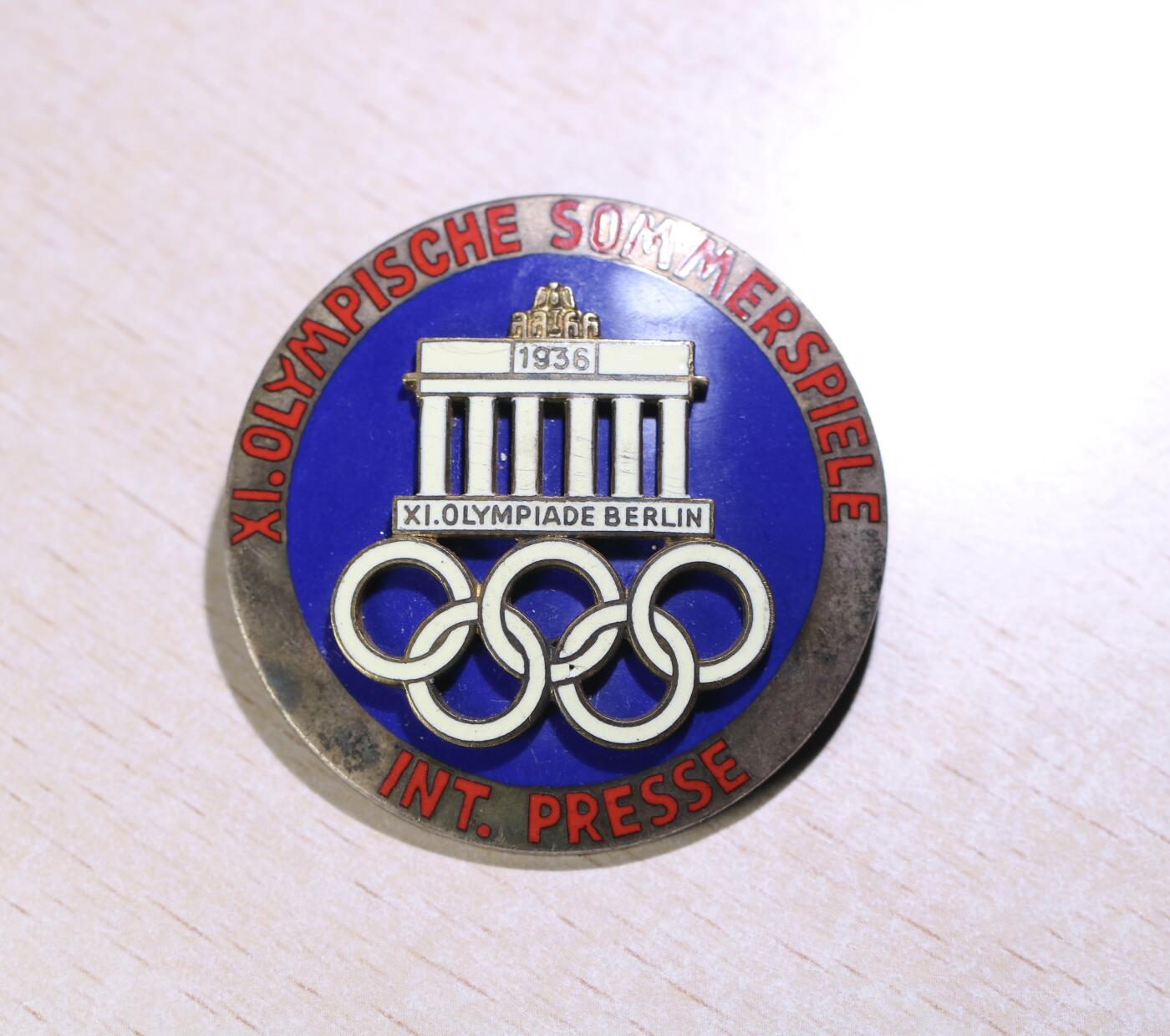 大猫徽章拍卖 第250期 1936年11届夏季奥运会 采访证章