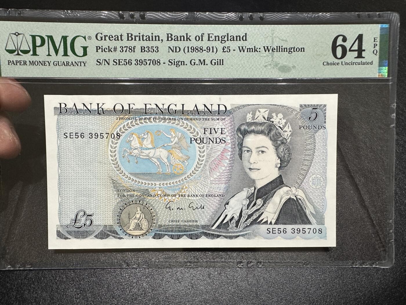 《外钞收藏家》第三百八十七期 1988-91年英国D序列5镑 PMG64E