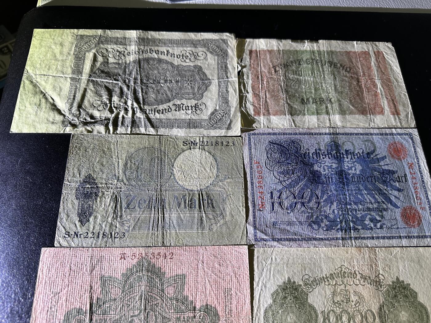 《外钞收藏家》第三百八十八期 德国老版 7张一起 非全新 品相如图