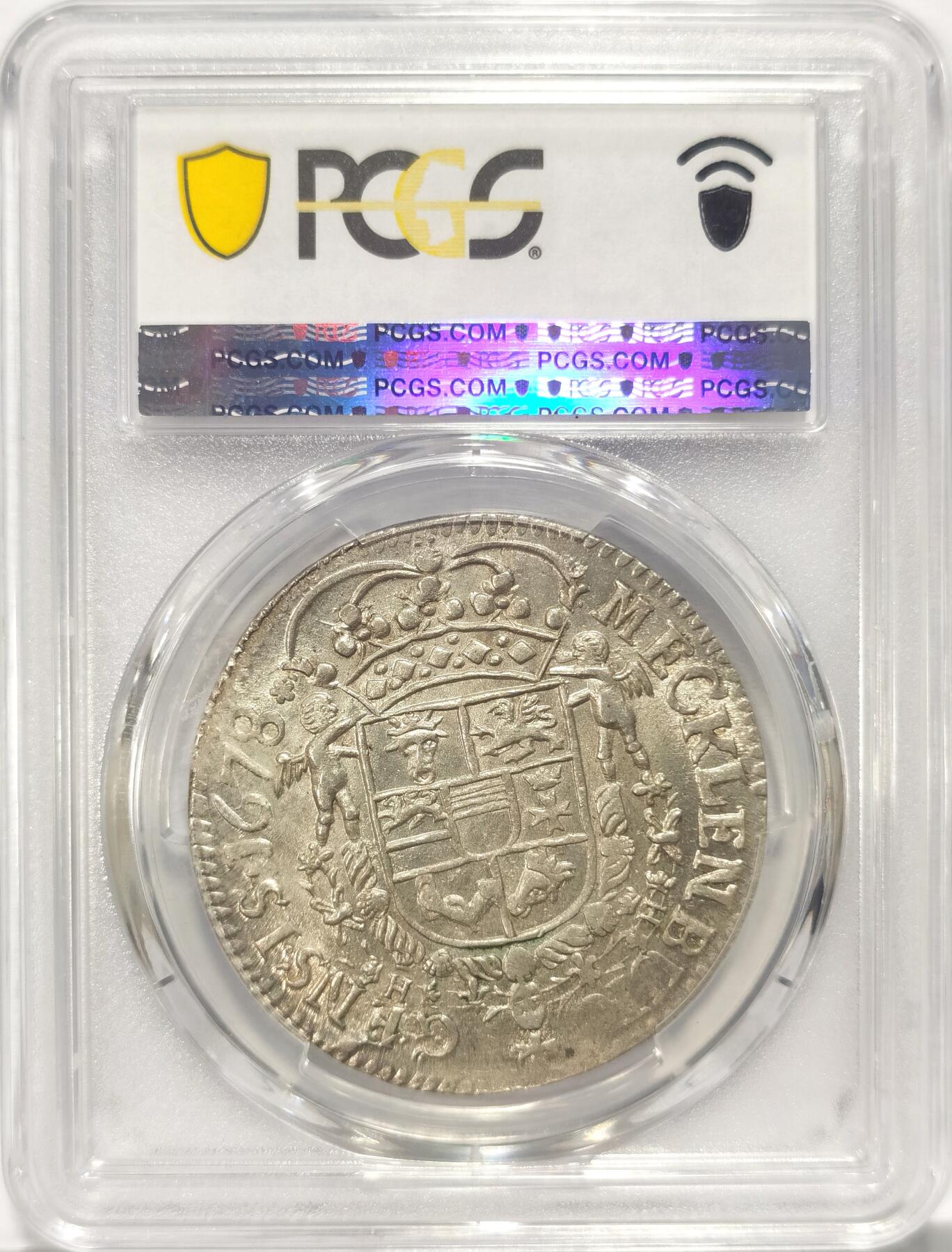 博洋堂世界钱币拍卖第084期（全场包邮） PCGS MS63 神罗梅克伦堡-什未林1678年2/3泰勒 稀少老泰勒品种，PCGS评级榜冠军分 唯一一枚！