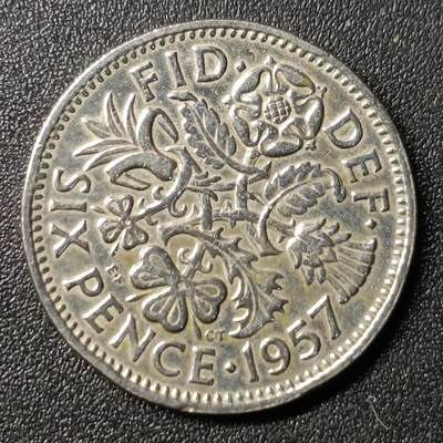 ↓君缘收藏149期☞钱币邮品↓无佣金、可寄存、满10元包邮  - 英国🇬🇧幸运六便士