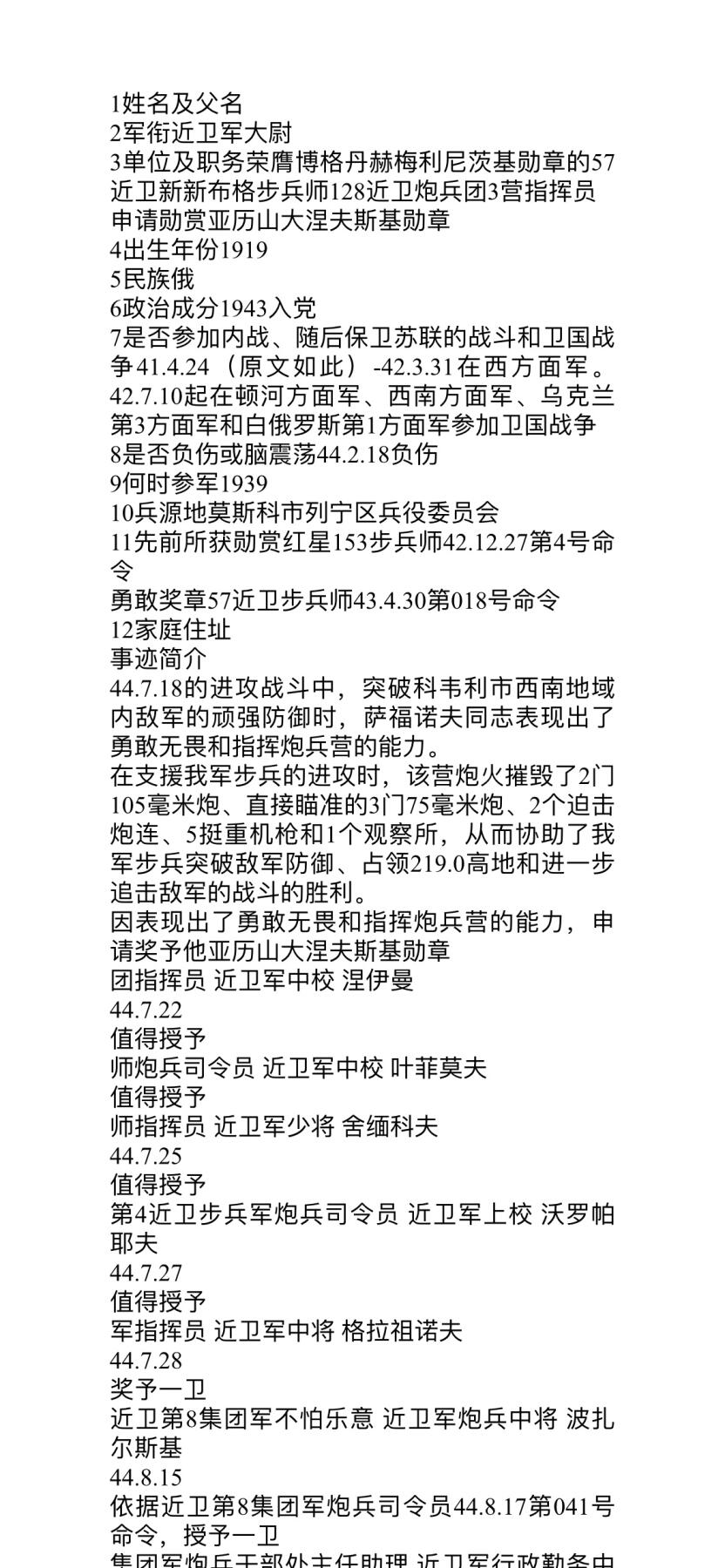 大猫徽章拍卖 第250期 苏联43一卫1⃣️ 档案齐全