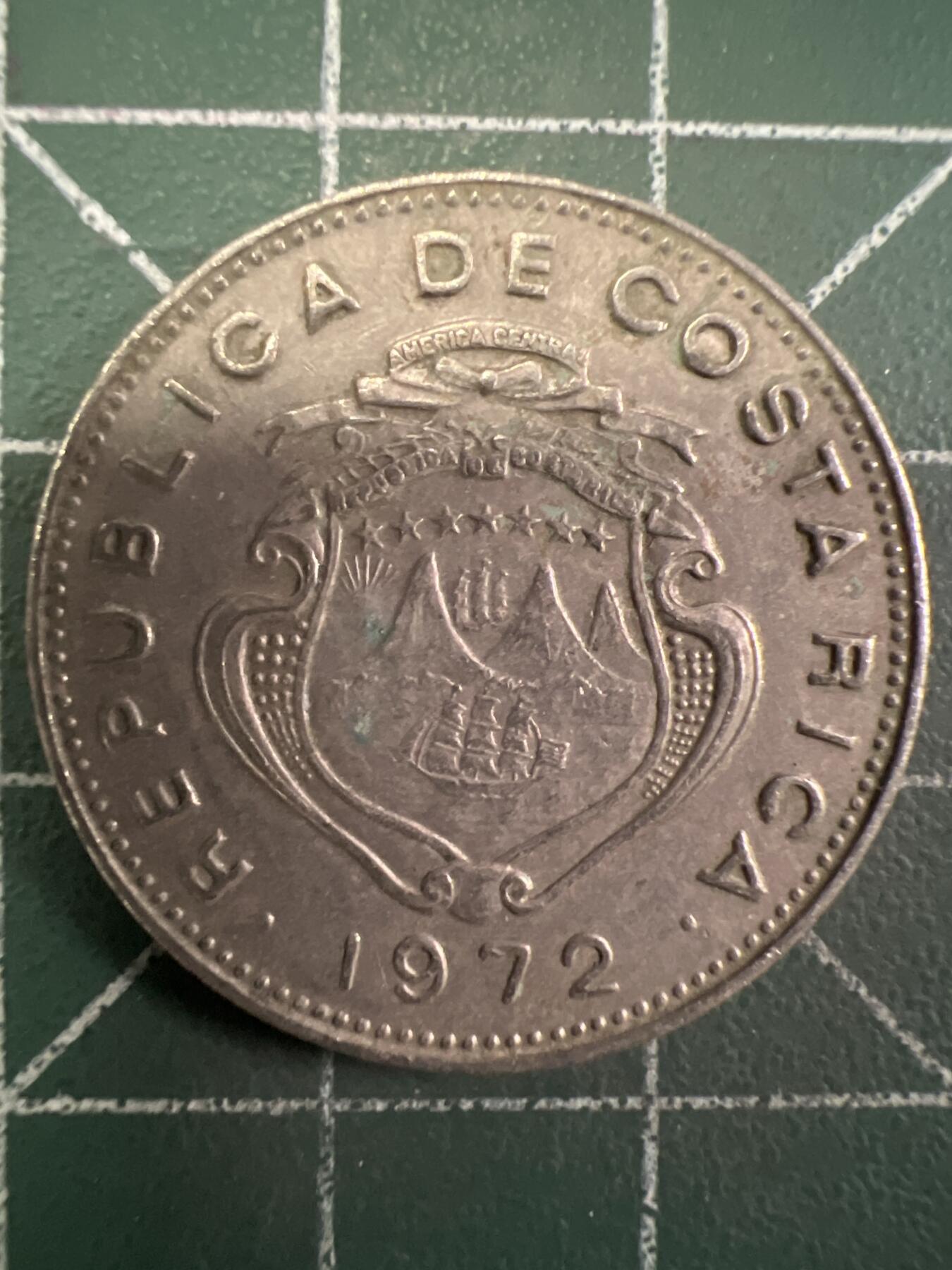 第649期 硬币专场 （无押金，捡漏，全场50包邮，偏远地区除外，接收代拍业务，本店十天发一次货） 哥斯达黎加50分 1972年