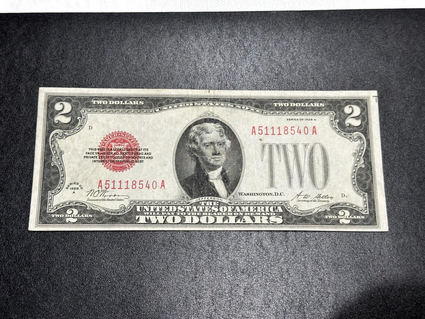 《外钞收藏家》第三百八十八期 1928年美国红库印2美元 非全新