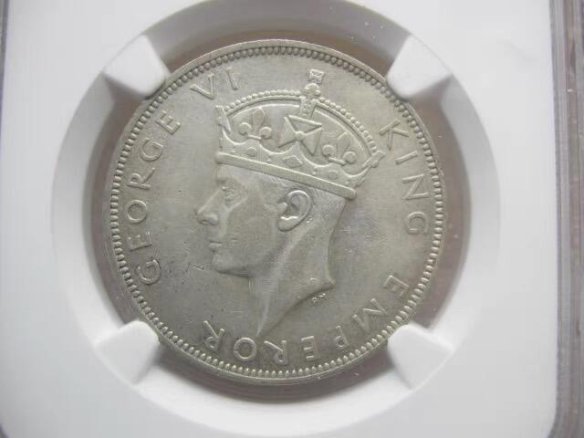 NGC-XF45英属南罗德西亚1944年1/2克朗大银币