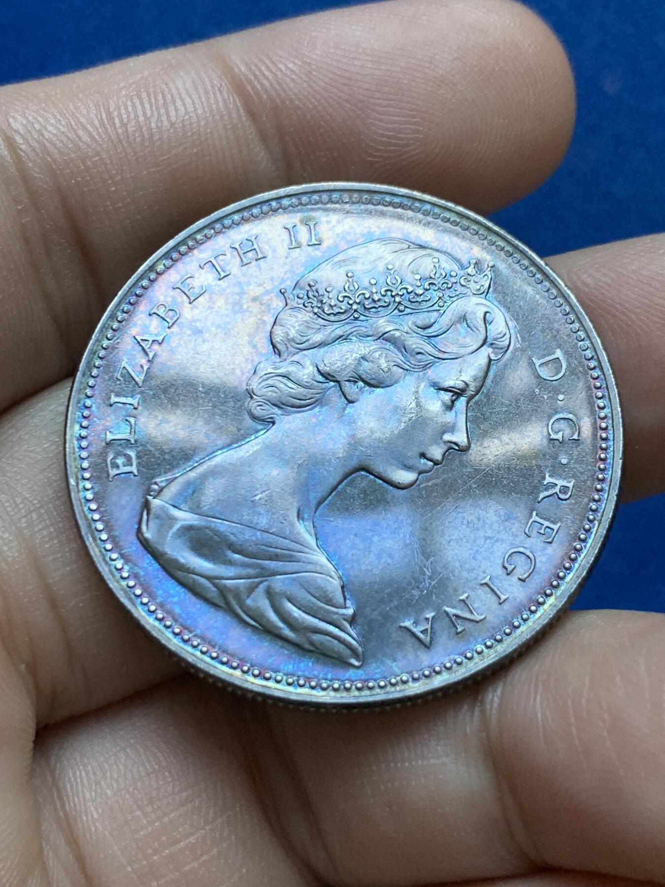 《竞宝斋》第287场-周六， 周日，周一 3场连拍 （全场包邮） 加拿大1967年天鹅1元银币