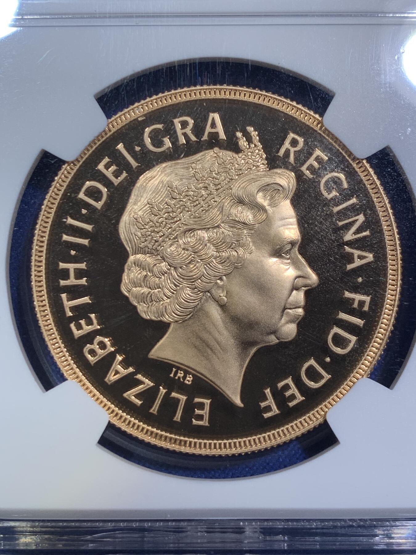 《竞宝斋》第287场-周六， 周日，周一 3场连拍 （全场包邮） NGC PF70UC 英国 1999年 5Sov 英镑 马剑金币 少见满分 39.94克 大金币 近几年上拍越来越少 大部分都在藏家手里 仅铸造991枚 2021 2003年满分成交记录3600美金