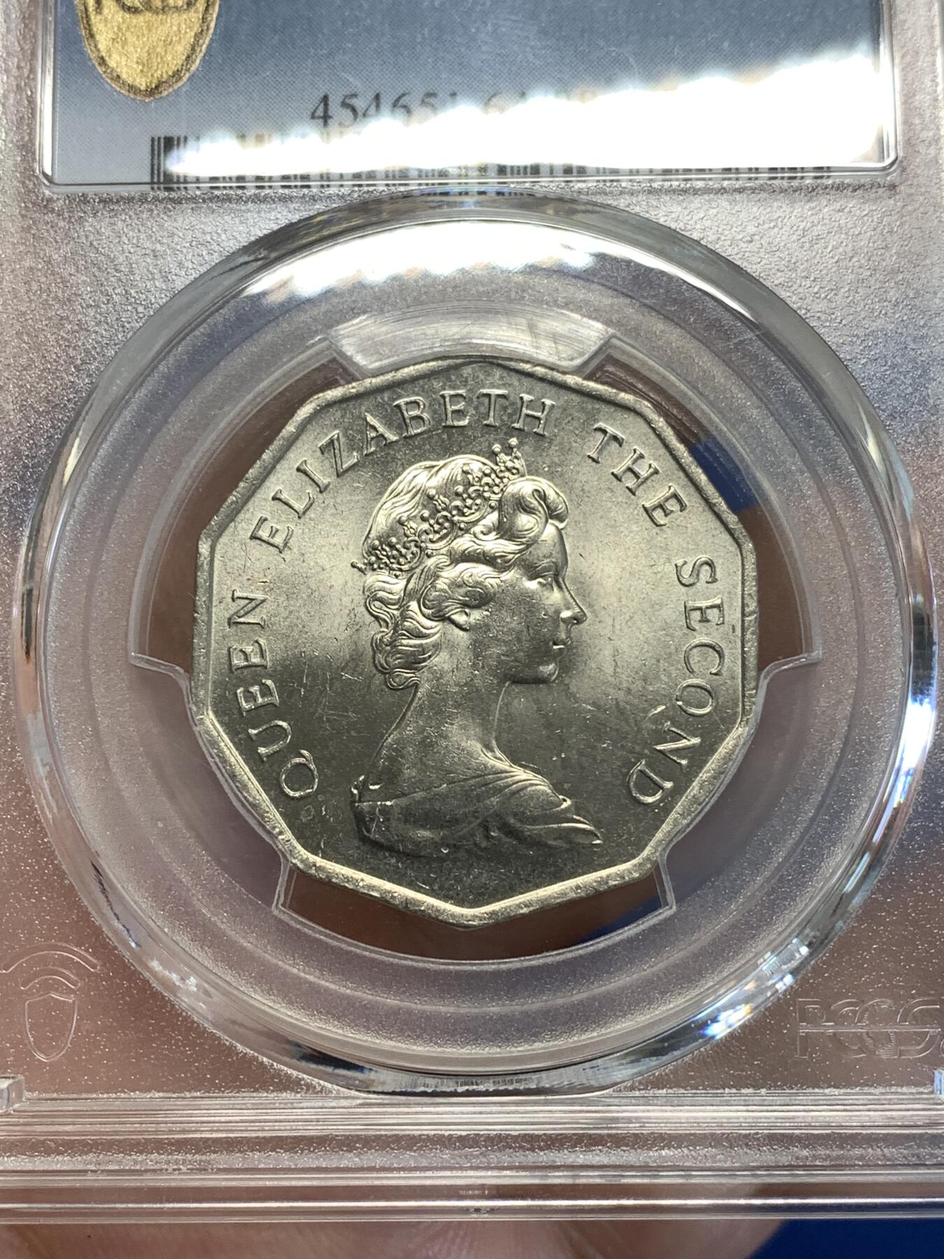 《竞宝斋》第287场-周六， 周日，周一 3场连拍 （全场包邮） PCGS MS64 香港1976多边形五元 大热品种 两面转光犀利 76好品性价比很高 适合自藏