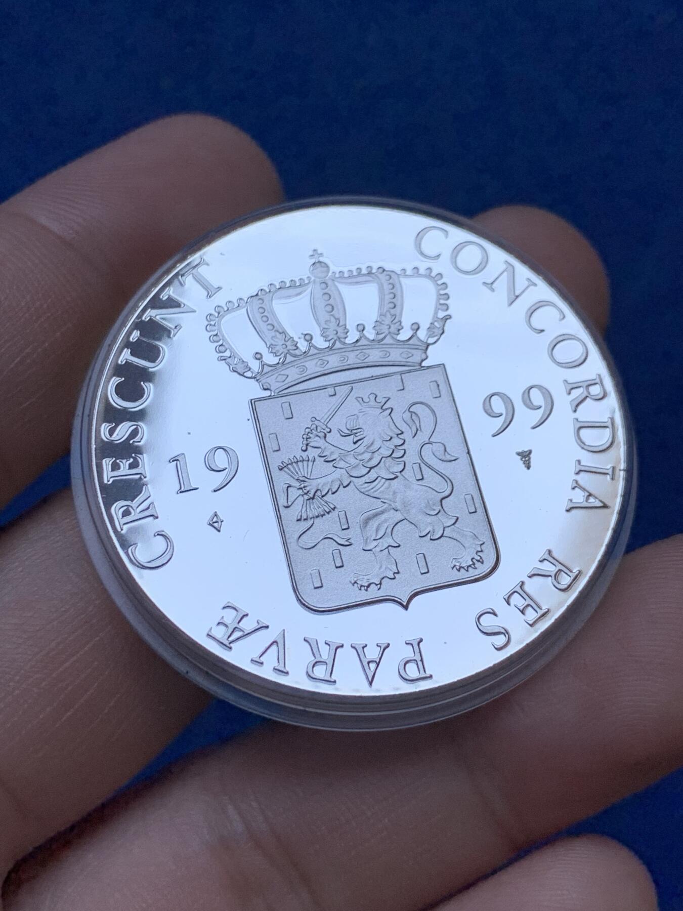 《竞宝斋》第287场-周六， 周日，周一 3场连拍 （全场包邮） 荷兰1999年乌特勒支武士1杜卡特大银币