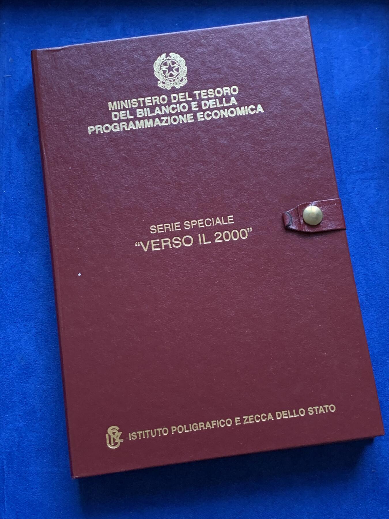 《竞宝斋》第287场-周六， 周日，周一 3场连拍 （全场包邮） 意大利6枚装纪念套币 1998年2000里拉两枚+1999年5000里拉两枚+2000年10000里拉两枚 纪念里拉 全品盒证全