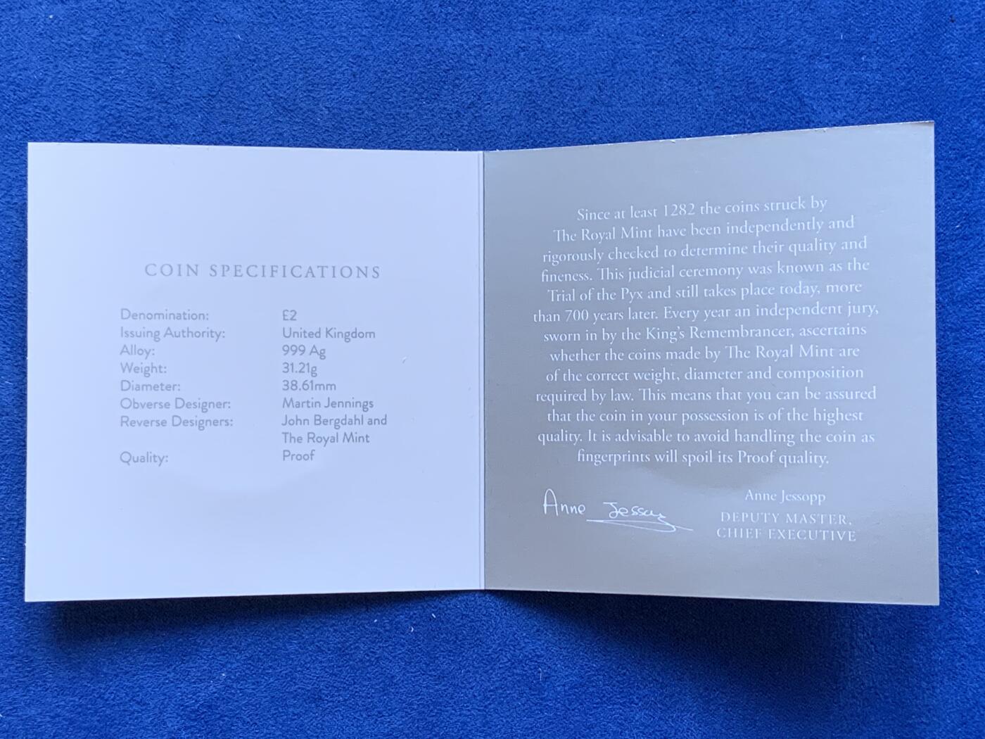 《竞宝斋》第287场-周六， 周日，周一 3场连拍 （全场包邮） 英国2022年发行查尔斯三世头像&女王逝世2英镑精制币 1盎司 盒证齐全 首枚母子双王头像共存纪念 查尔斯三世首枚法定银币