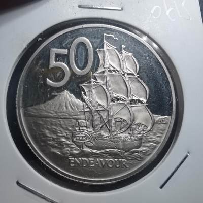 沼泽如烟--第406场 - 新西兰1991年50分精制币