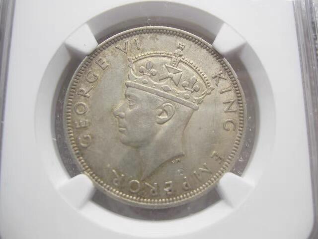 NGC-AU55英属南罗德西亚1942年1/2克朗银币