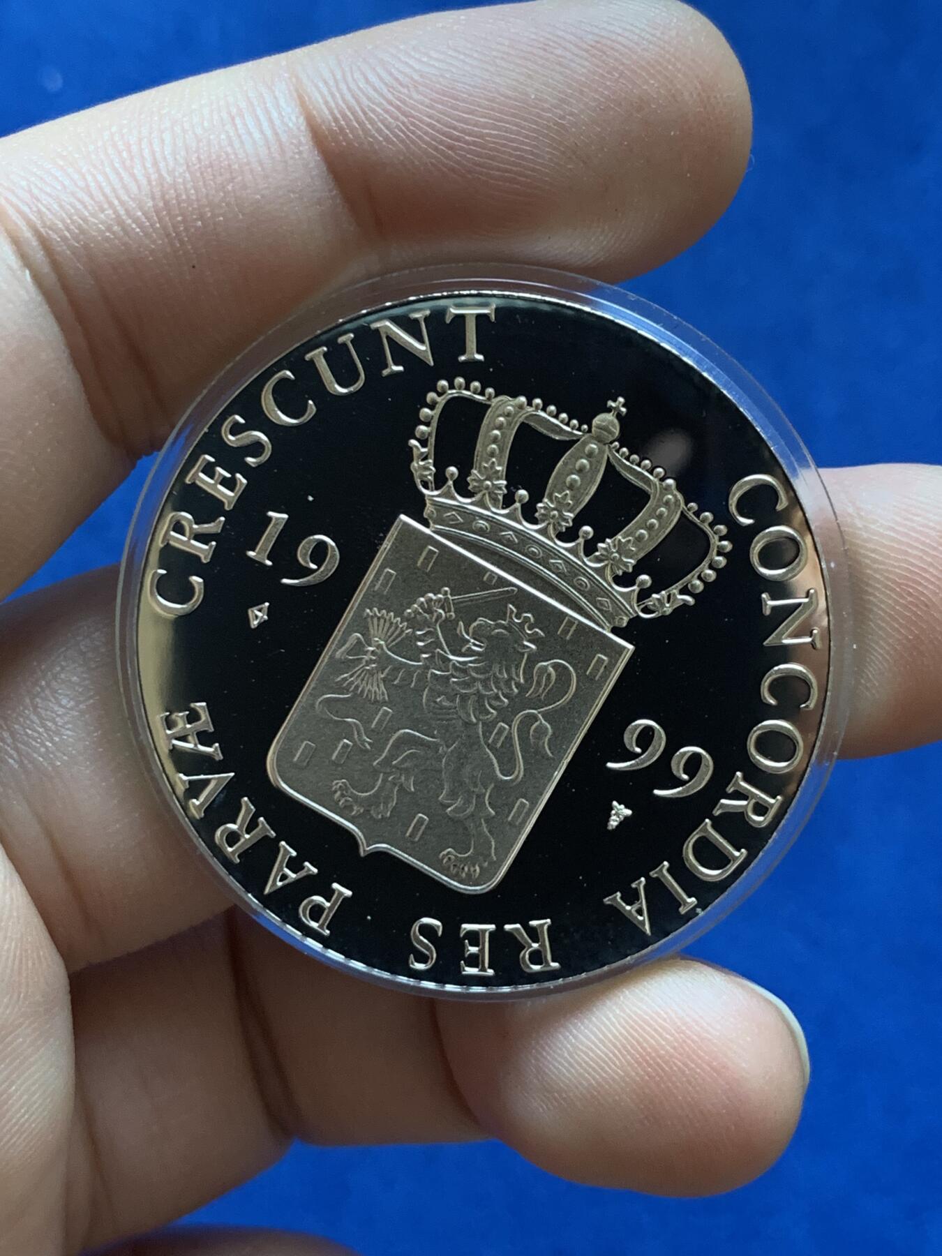 《竞宝斋》第287场-周六， 周日，周一 3场连拍 （全场包邮） 荷兰1999年乌特勒支武士1杜卡特大银币