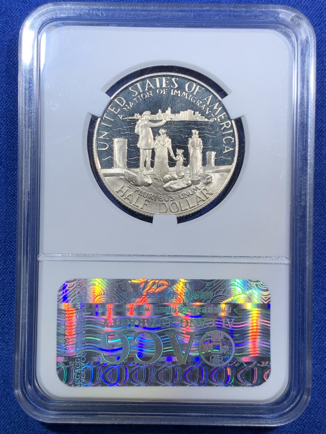 《竞宝斋》第287场-周六， 周日，周一 3场连拍 （全场包邮） 两枚一组 ACG PF67/68 美国1986年自由女神像百年组合 大的为银币  均为精制币