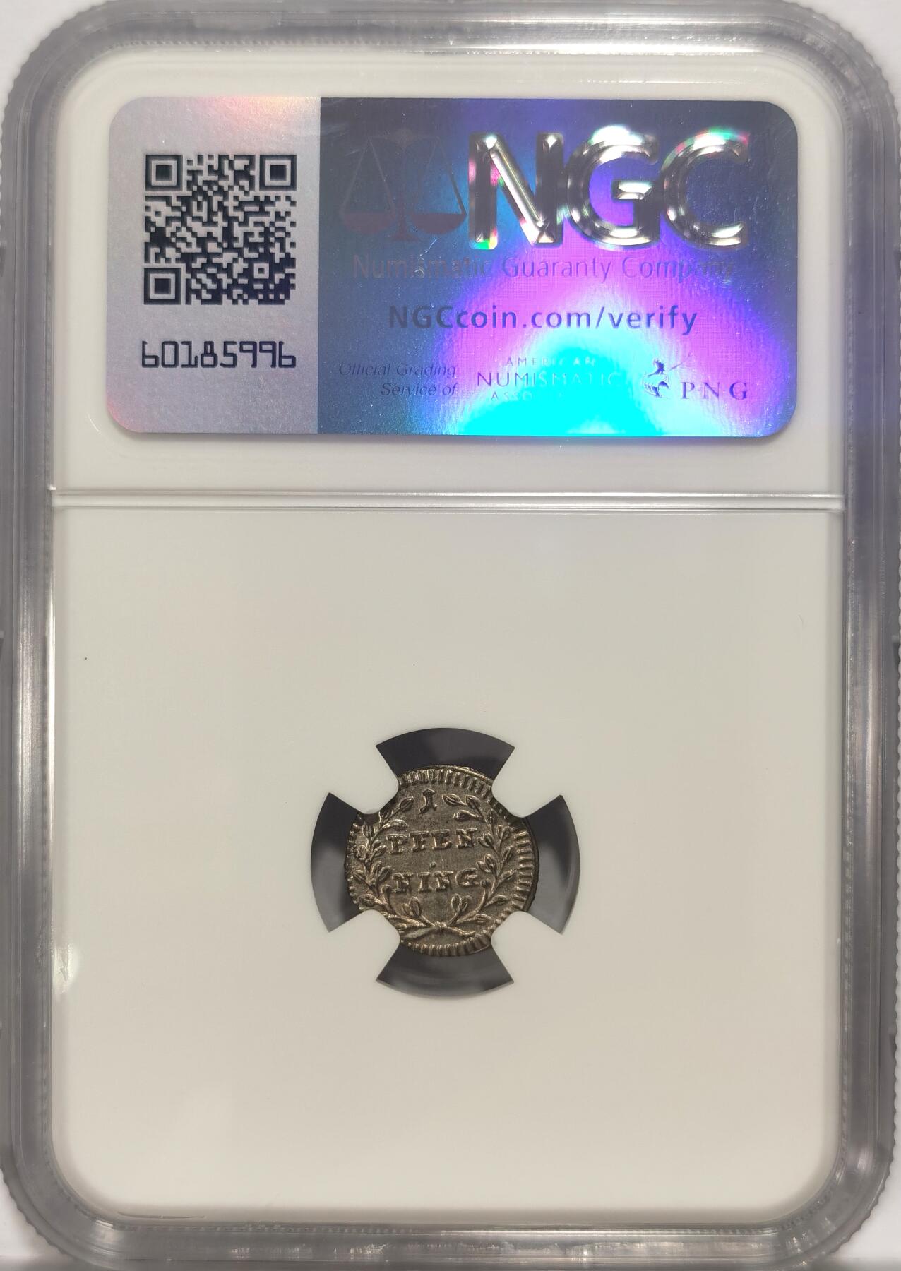 博洋堂世界钱币拍卖第084期（全场包邮） NGC MS64 德国雷根斯堡1759年双钥匙1芬尼小银币