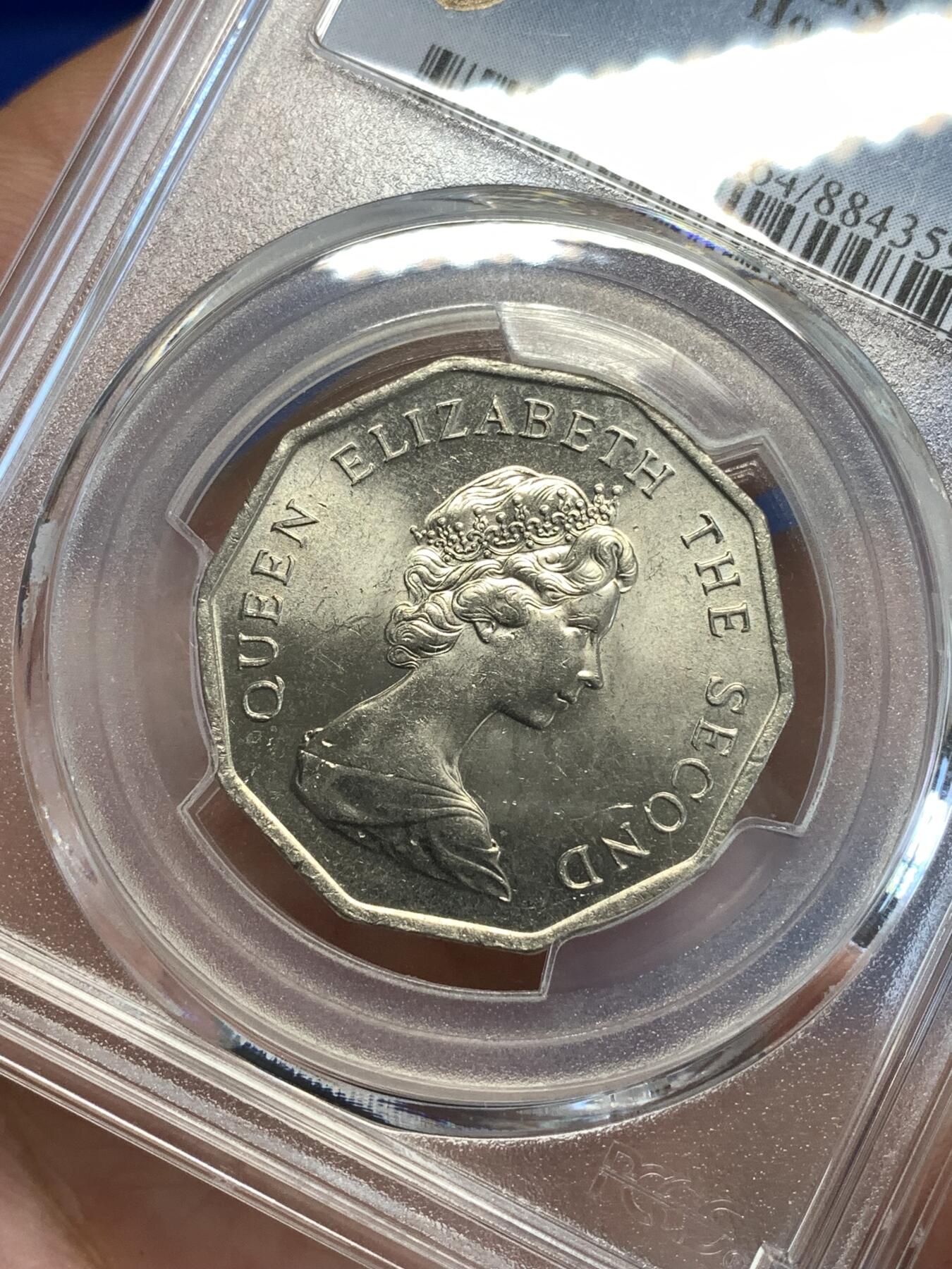 《竞宝斋》第287场-周六， 周日，周一 3场连拍 （全场包邮） PCGS MS64 香港1976多边形五元 大热品种 两面转光犀利 76好品性价比很高 适合自藏