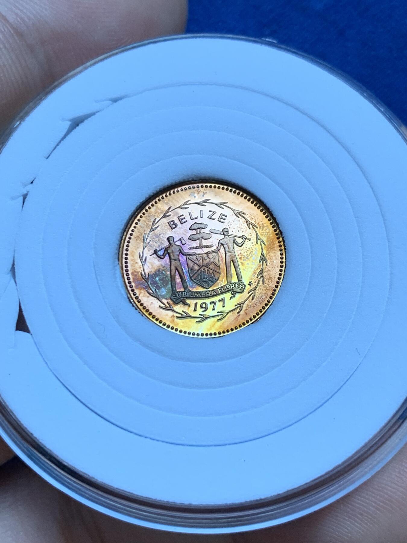 《竞宝斋》第287场-周六， 周日，周一 3场连拍 （全场包邮） 5枚一组 1977年伯利兹套币