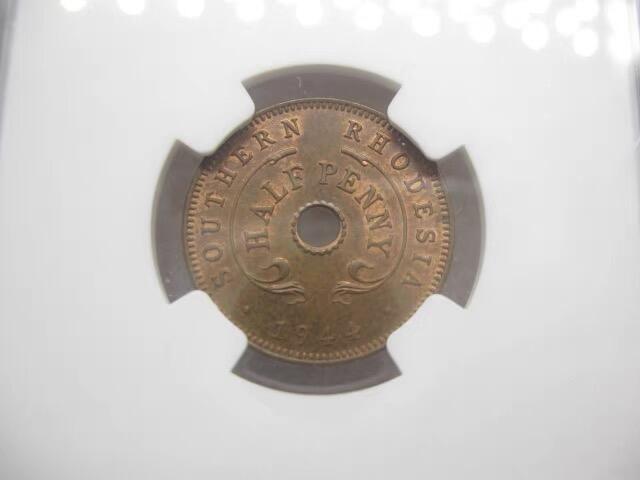NGC-MS63RB英属南罗德西亚1944年