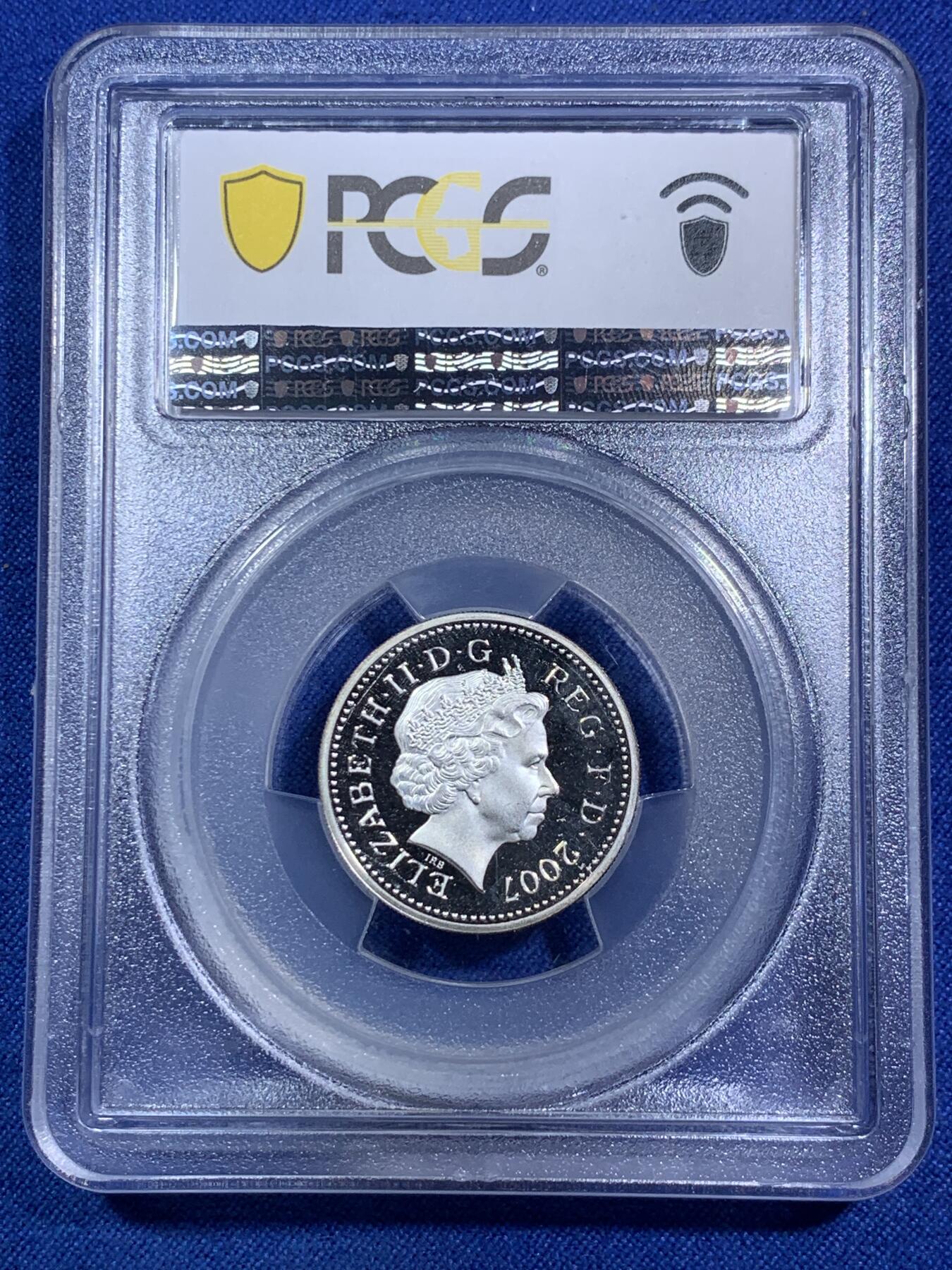 《竞宝斋》第287场-周六， 周日，周一 3场连拍 （全场包邮） PCGS金盾 PR69DCAM 英国2007年盖茨黑德千禧桥1镑精制加厚银币