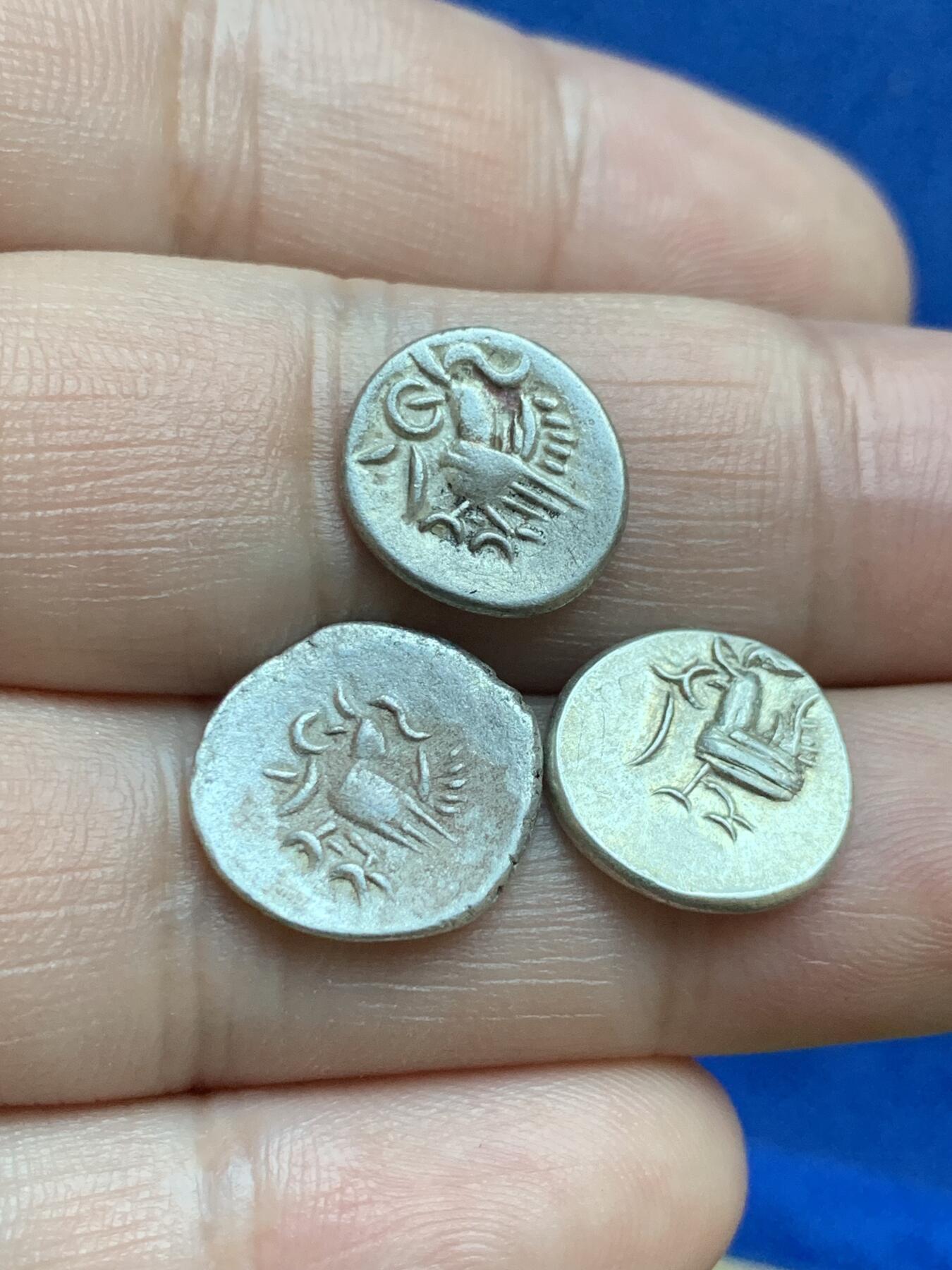 《竞宝斋》第287场-周六， 周日，周一 3场连拍 （全场包邮） 3枚一组 柬埔寨小鸟银币