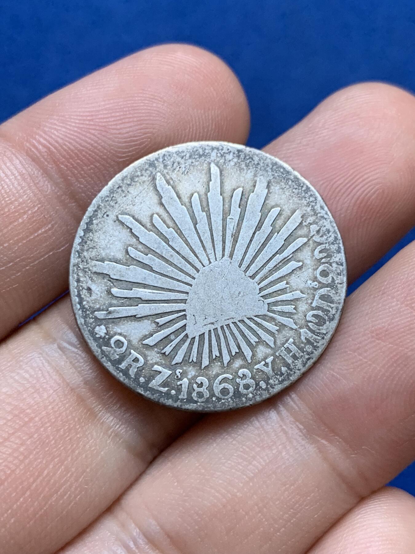 《竞宝斋》第287场-周六， 周日，周一 3场连拍 （全场包邮） 墨西哥 1868 2R 小鹰洋 细节见图