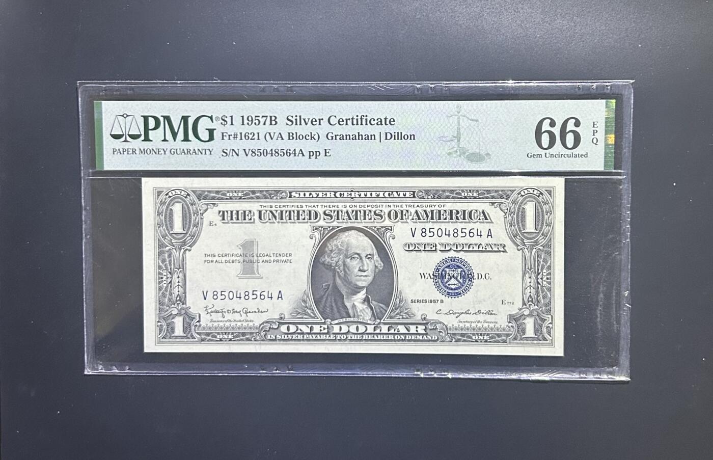 【丑猫0714】今晚7点，自动快拍 57年蓝库1美元