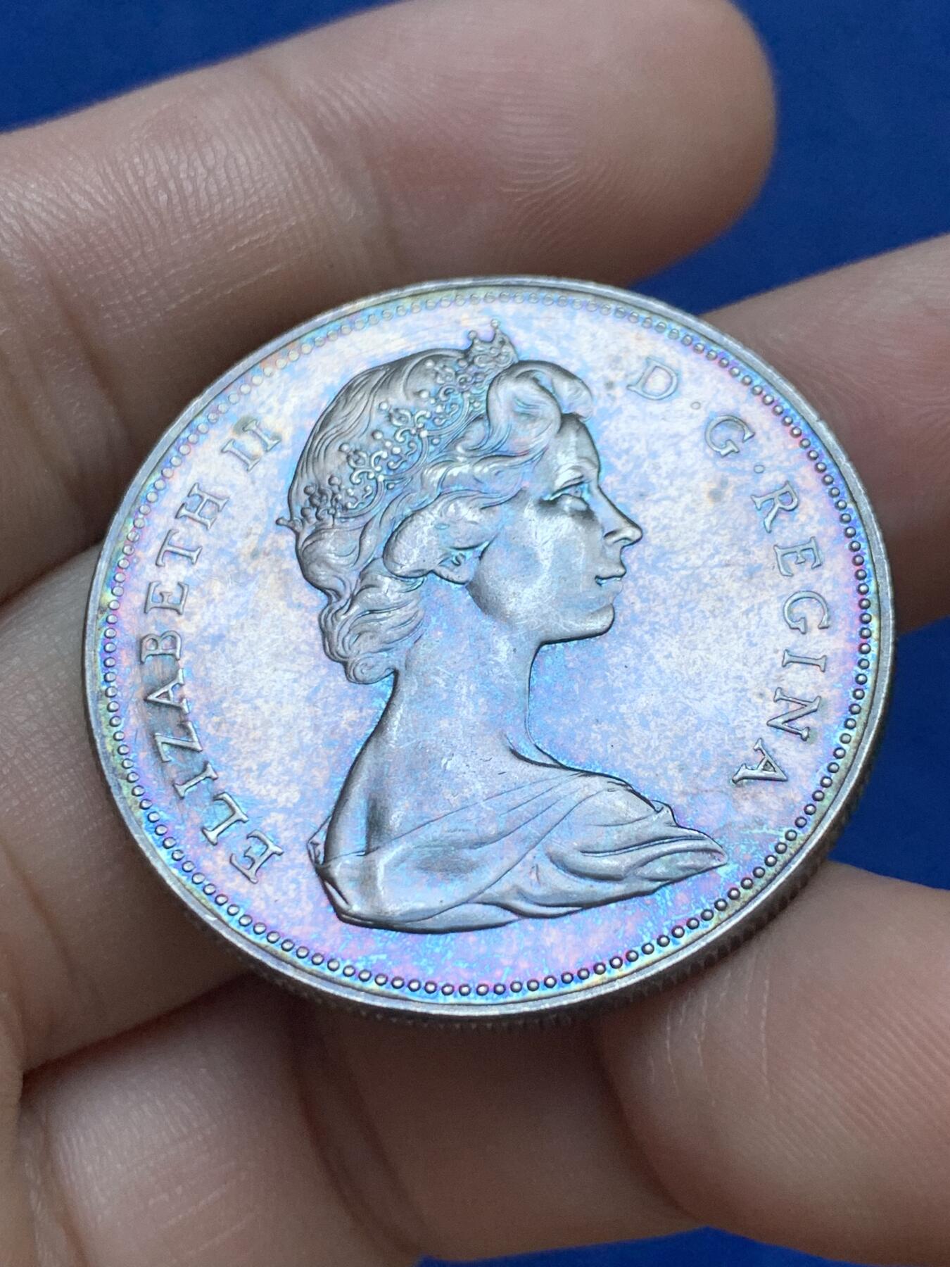 《竞宝斋》第287场-周六， 周日，周一 3场连拍 （全场包邮） 加拿大1967年天鹅1元银币