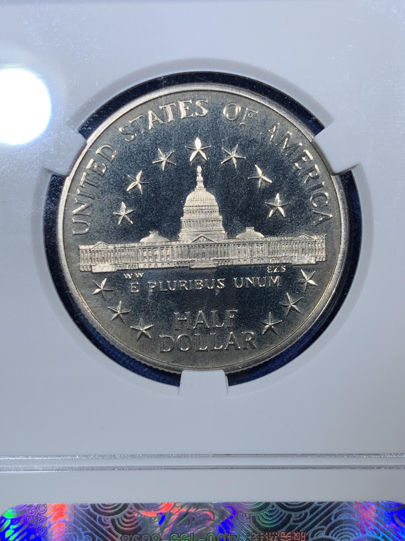 《竞宝斋》第288场-周六， 周日，周一 3场连拍 （全场包邮） 两枚一组 ACG PF63/67 美国1989年国会200周年纪念镍/银币 均为精制币