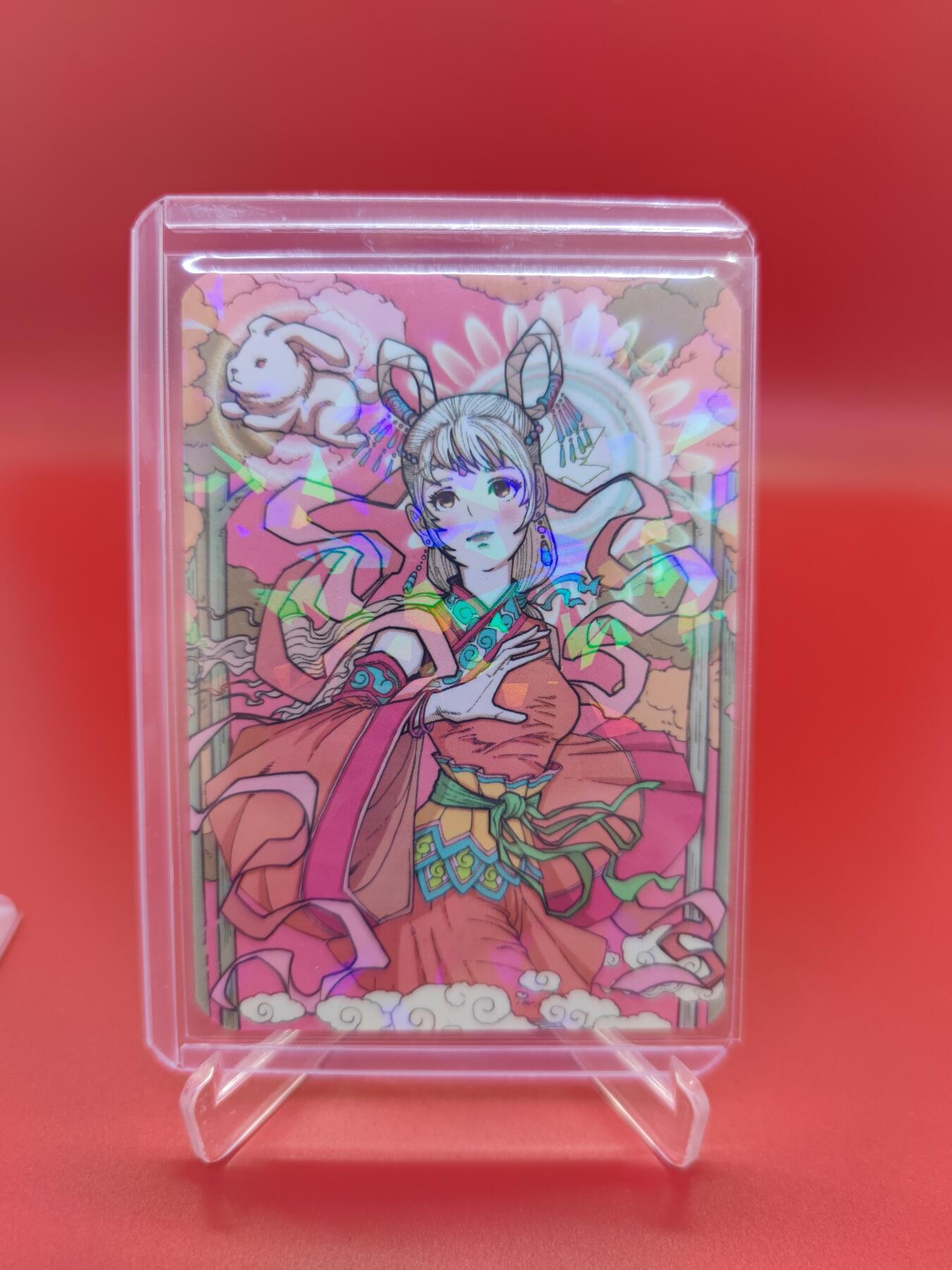 妖精的尾巴卡牌拍卖第二十一期(收拍品) 小花瓣药香-房日兔，异色碎闪卡册卡一张