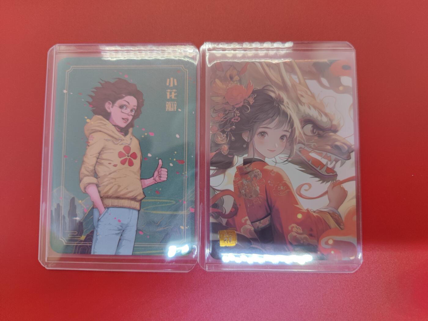 妖精的尾巴卡牌拍卖第二十一期(收拍品) 小花瓣宣传卡+麦稀奇龙女卡，各一张