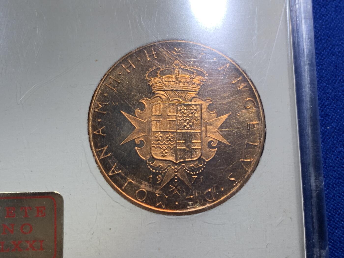 《竞宝斋》第288场-周六， 周日，周一 3场连拍 （全场包邮） 马耳他骑士团1971年两枚装精制套币 发行量2000