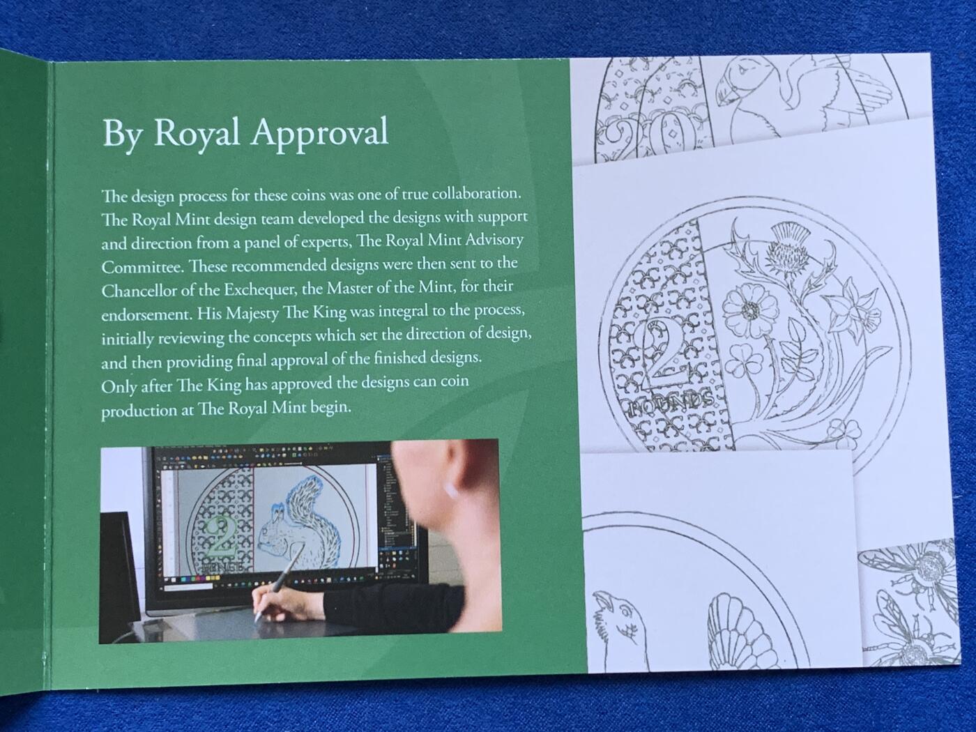 《竞宝斋》第288场-周六， 周日，周一 3场连拍 （全场包邮） 英国2023年查尔斯三世登基精制套币PROOF SET带原盒证书,首年精制每枚币带小皇冠暗记，大不列颠传统动物花卉