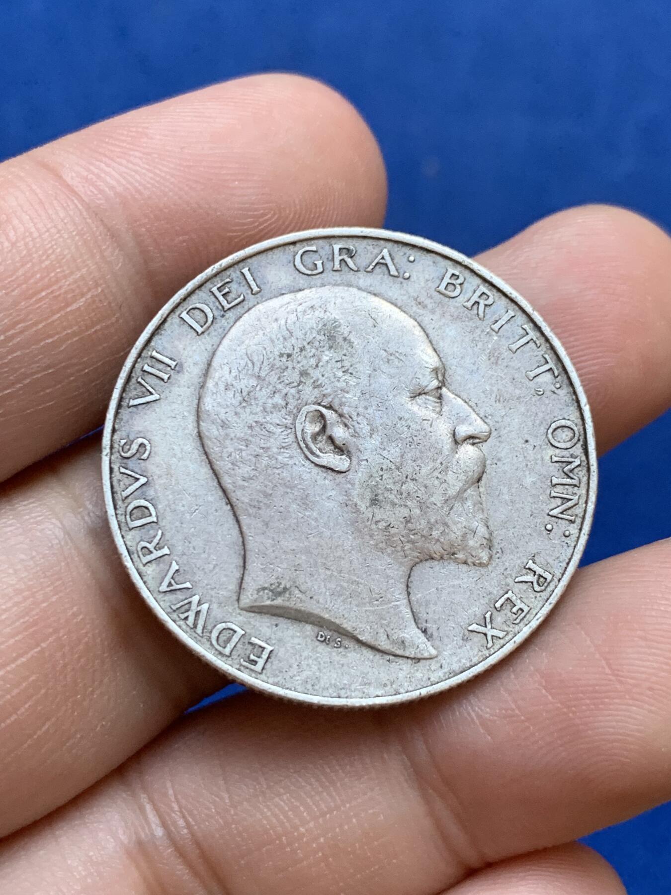 《竞宝斋》第288场-周六， 周日，周一 3场连拍 （全场包邮） 英国1902年爱德华七世半克朗 银币