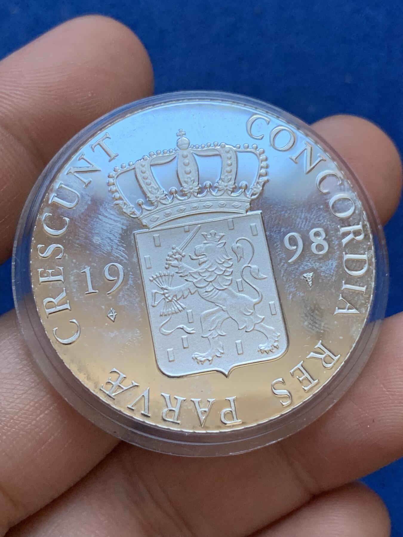 《竞宝斋》第288场-周六， 周日，周一 3场连拍 （全场包邮） 荷兰1998年乌特勒支武士1杜卡特银币