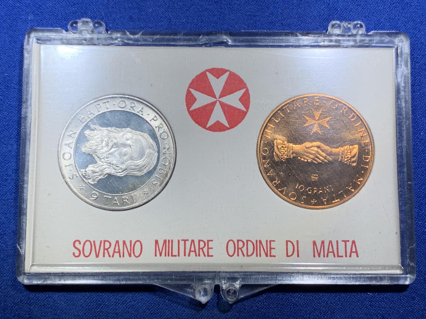 《竞宝斋》第288场-周六， 周日，周一 3场连拍 （全场包邮） 马耳他骑士团1971年两枚装精制套币 发行量2000