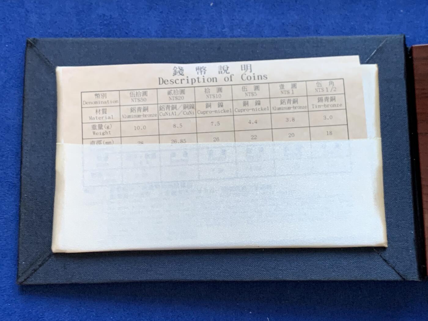 《竞宝斋》第288场-周六， 周日，周一 3场连拍 （全场包邮） 台湾省民国九十二年第一轮羊年精致套币 含二分之一盎司大银章以及精致莫那鲁道纪念币