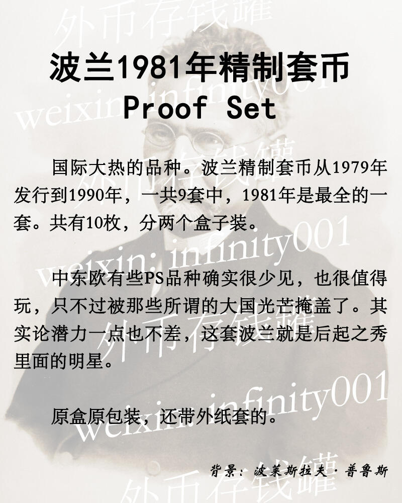 国际大热 波兰1981年精制套币 Proof Set