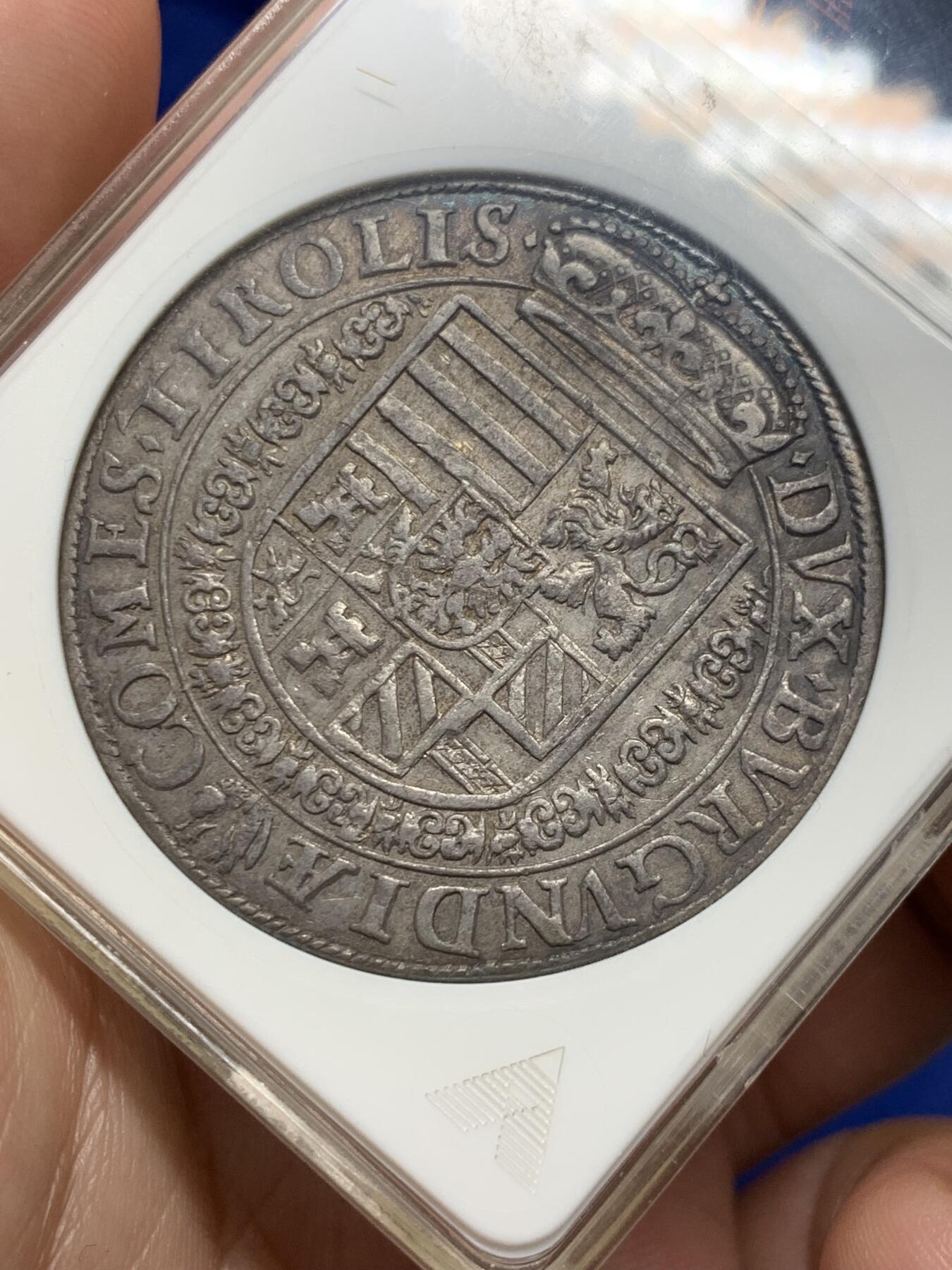 《竞宝斋》第288场-周六， 周日，周一 3场连拍 （全场包邮） ANACS EF40 神圣罗马帝国1564-95年斐迪南一世老泰勒 美国老评级机构 始于1972年