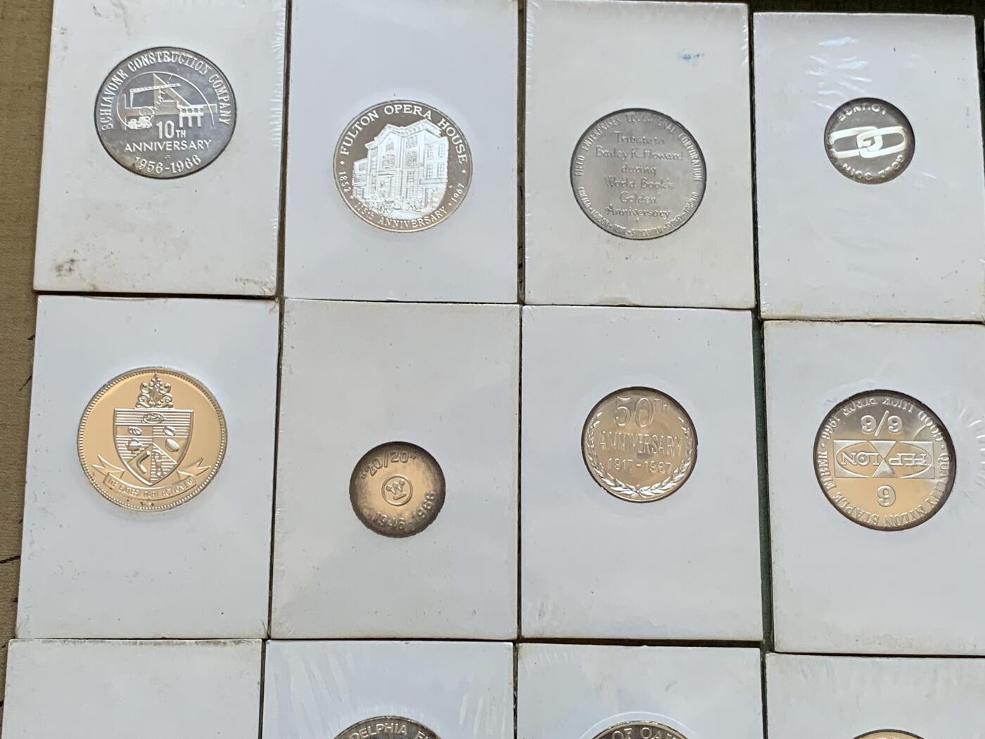 《竞宝斋》第288场-周六， 周日，周一 3场连拍 （全场包邮） 26枚一组 富兰克林造币厂币章 25枚有完好原封+1枚无原封